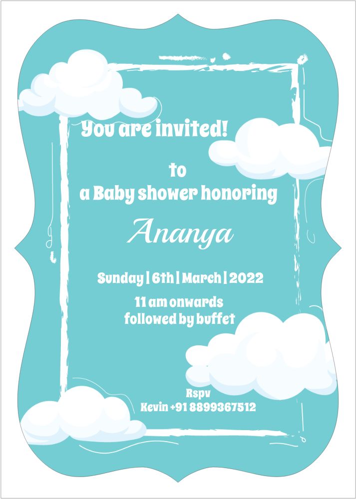 Bracket Shape Invitation - Card Front