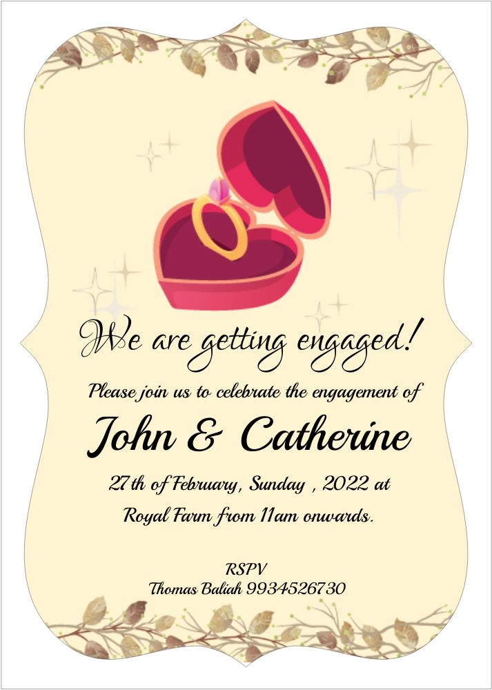 Bracket Shape Invitation - Card Front