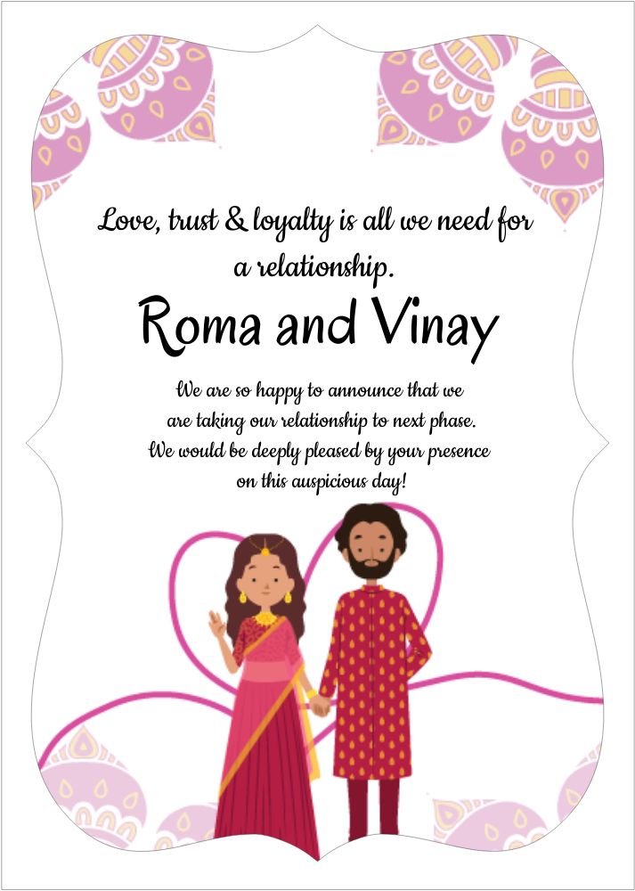 Bracket Shape Invitation - Card Front