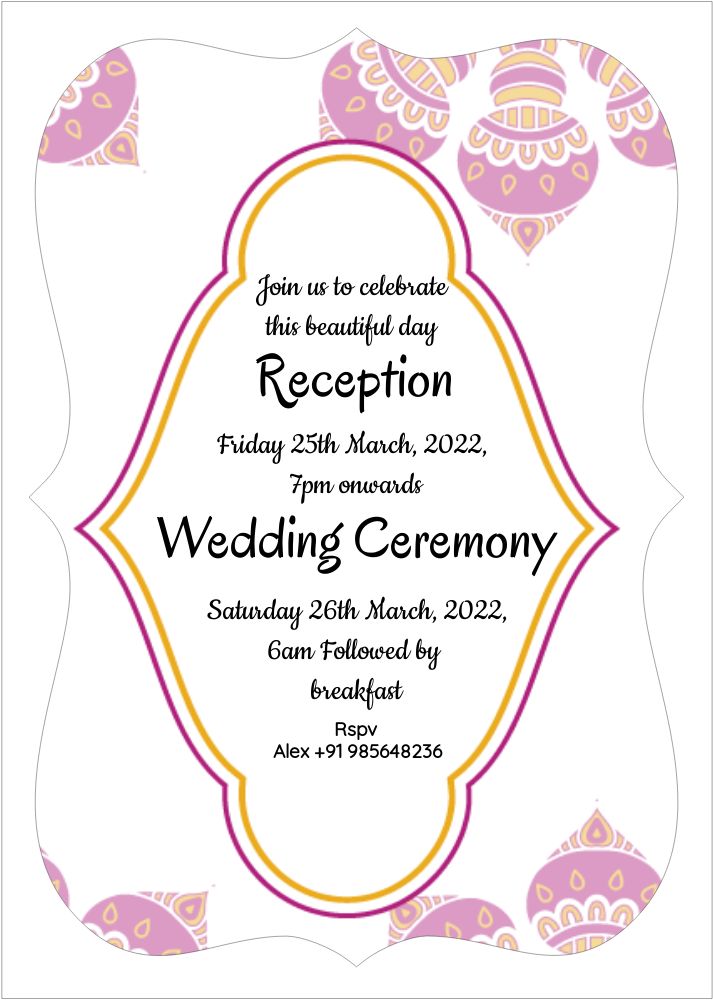 Bracket Shape Invitation