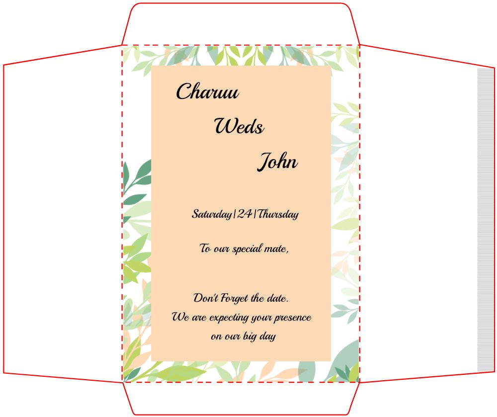 Bracket Shape Invitation