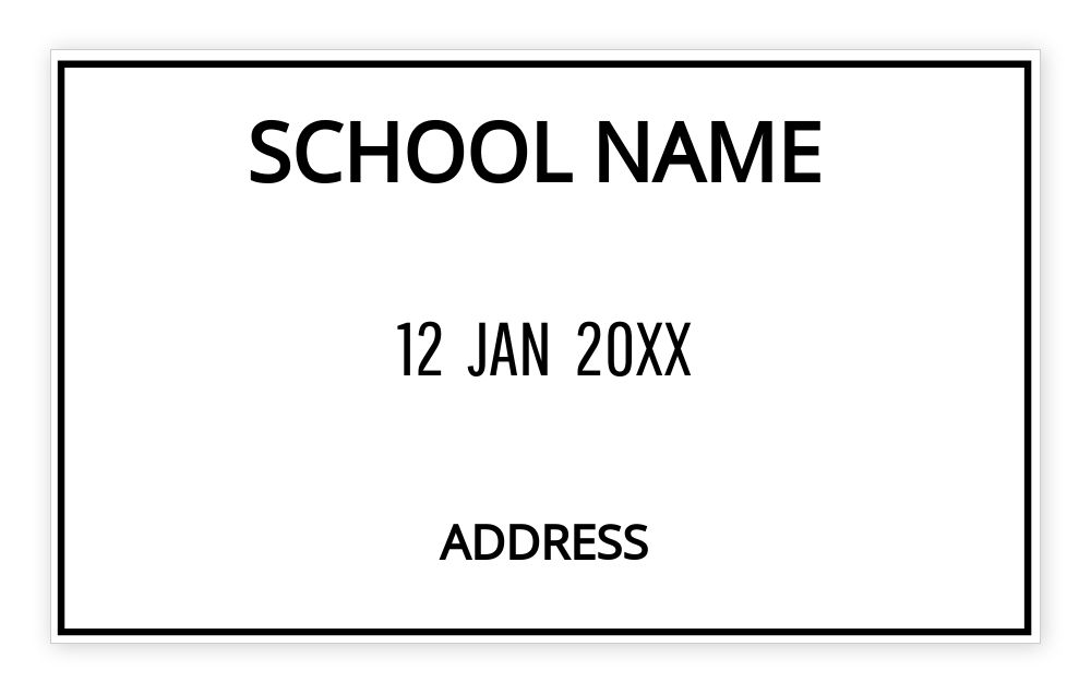 Dater 30 x 50mm Self Ink Template - Upload Your Design
