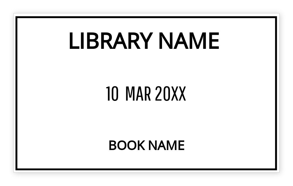 Dater 30 x 50mm Self Ink Template - Upload Your Design