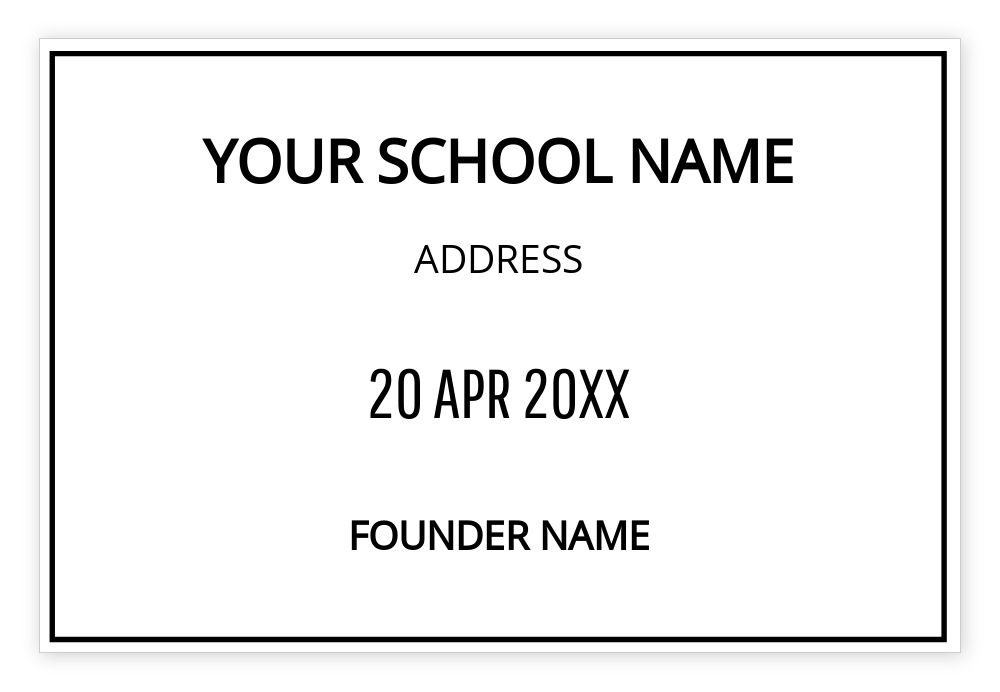 Dater 60 x 40mm Self Ink Template - Upload Your Design