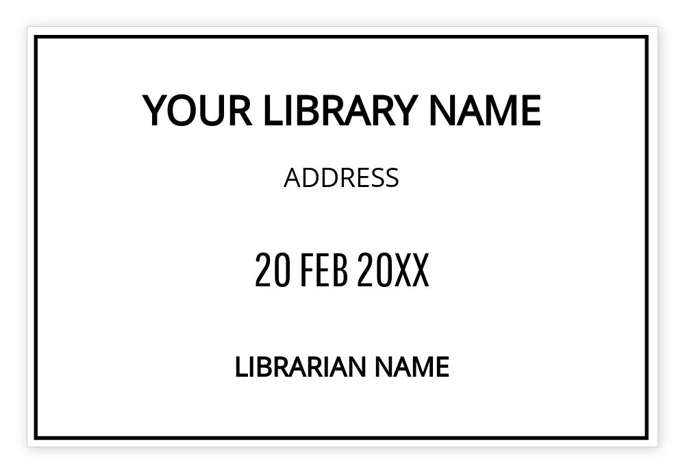 Dater 60 x 40mm Self Ink Template - Upload Your Design