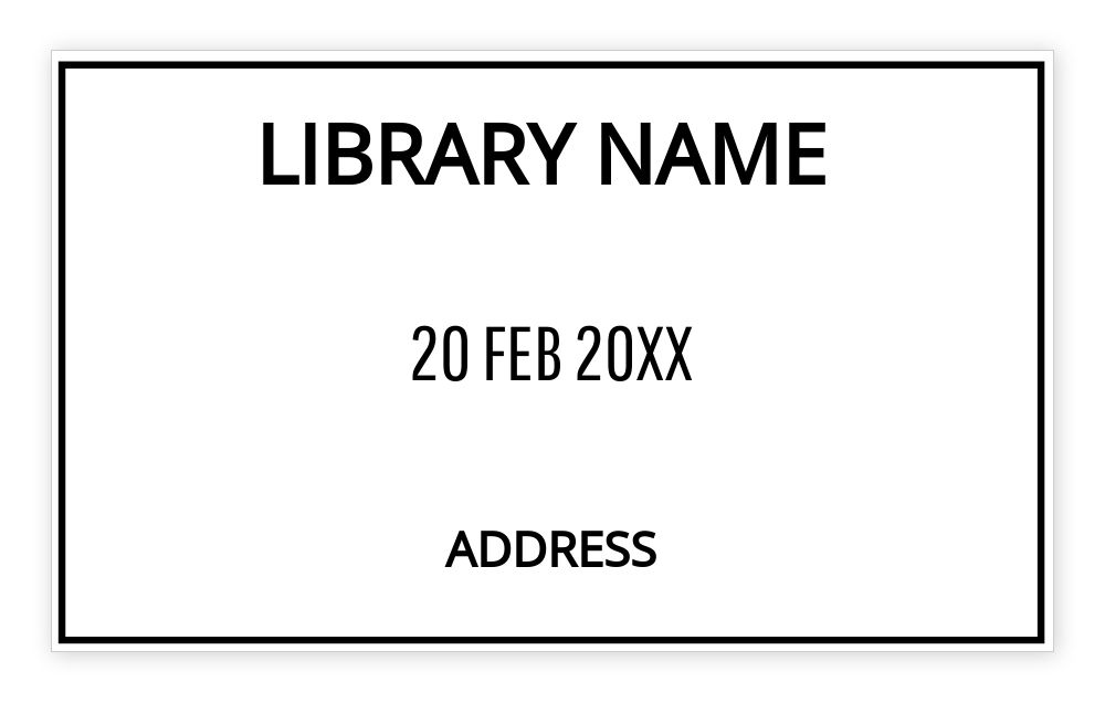 Dater 30 x 50mm Self Ink Template - Upload Your Design
