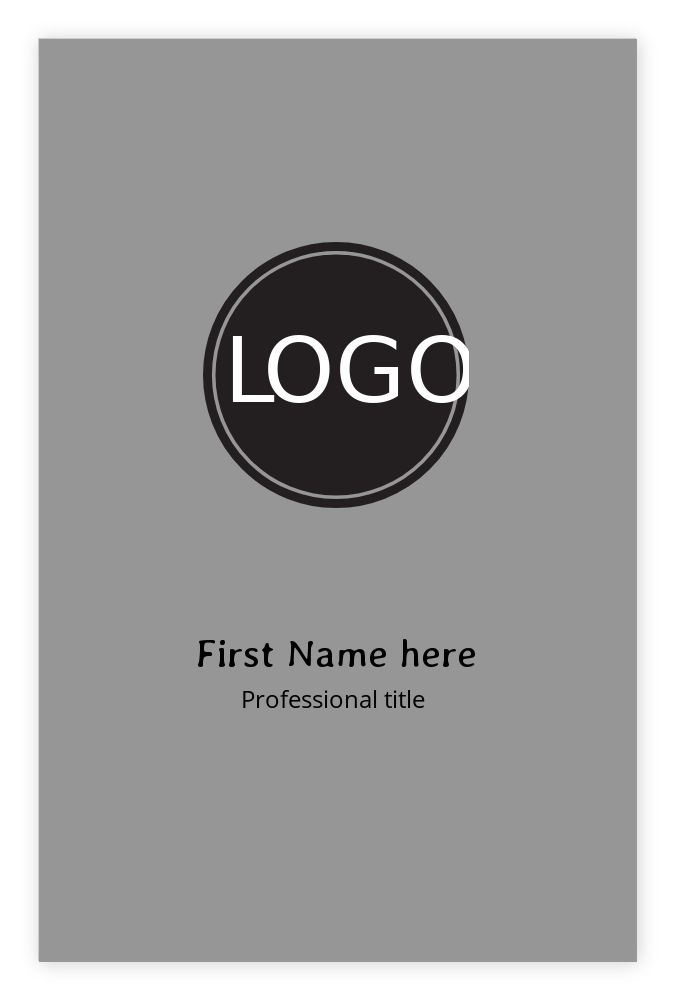ID cards 85 x 55mm template - Front