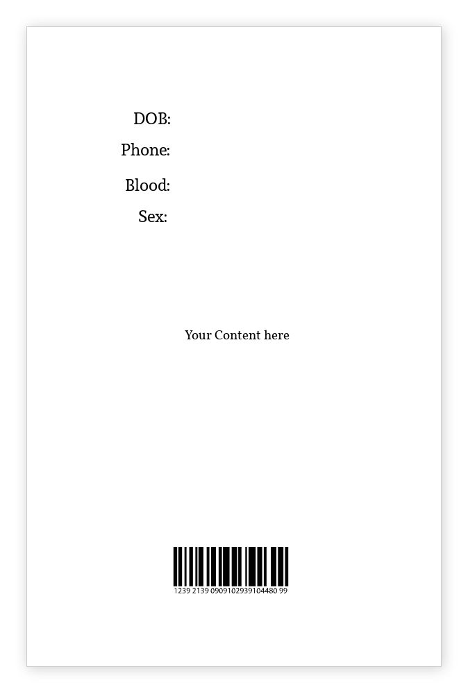 ID cards 85 x 55mm template