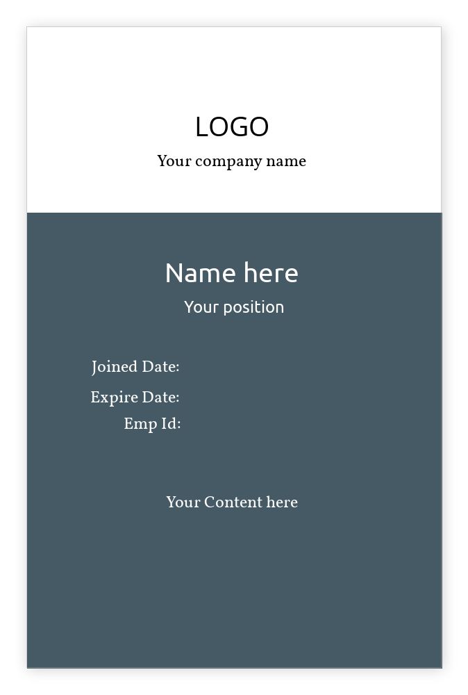 ID cards 85 x 55mm template