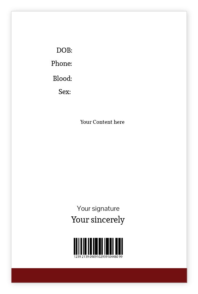 ID cards 85 x 55mm template