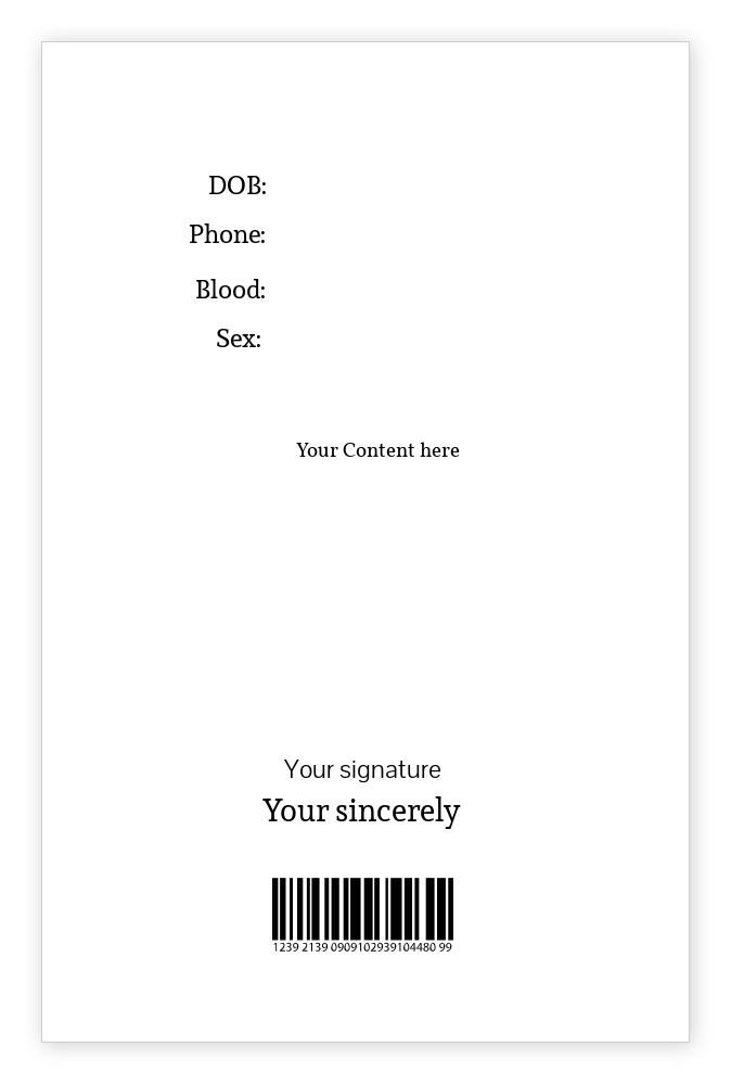ID cards 85 x 55mm template