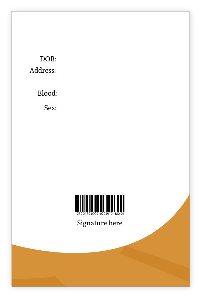 ID cards 85 x 55mm template