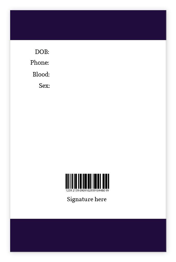 ID cards 85 x 55mm template