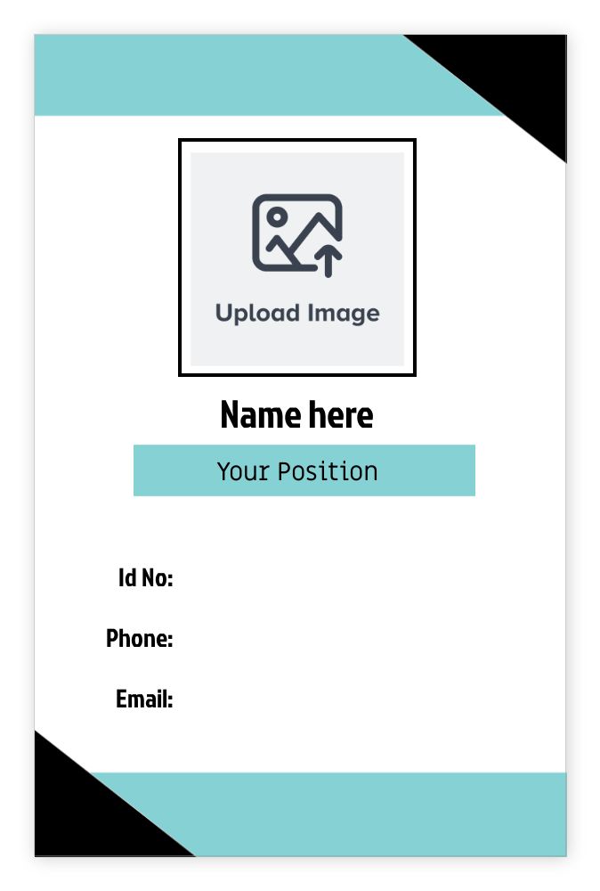 ID cards 85 x 55mm template - Front