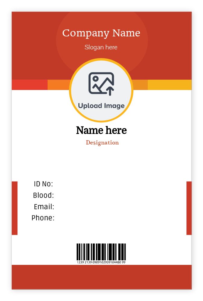 ID cards 85 x 55mm template - Front
