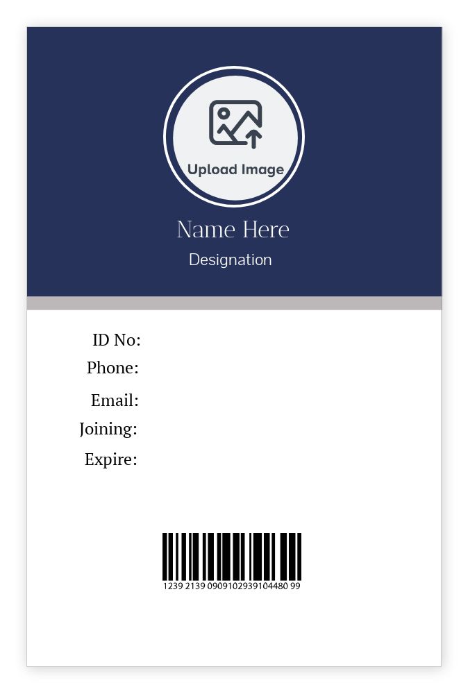 ID cards 85 x 55mm template - Front