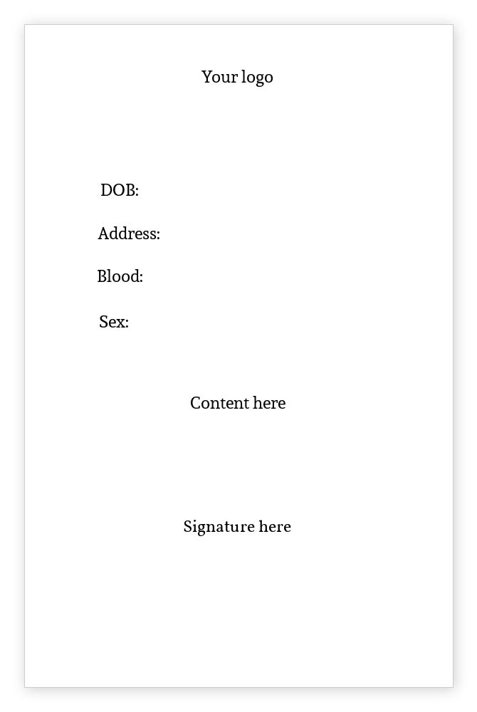 ID cards 85 x 55mm template