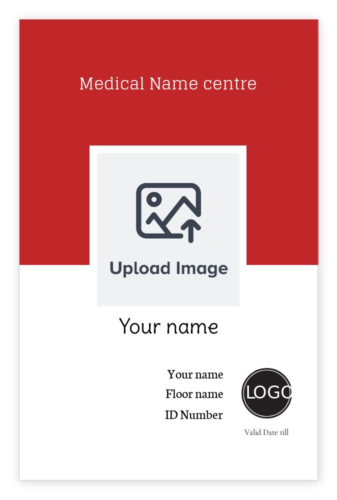 ID cards 85 x 55mm template - Front