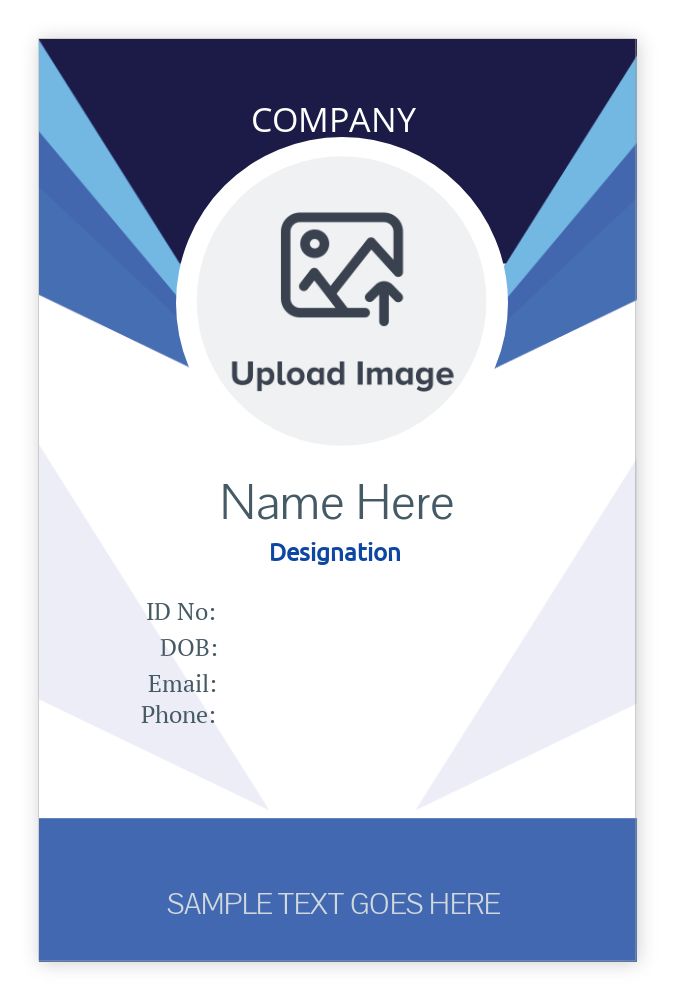 ID cards 85 x 55mm template - Front
