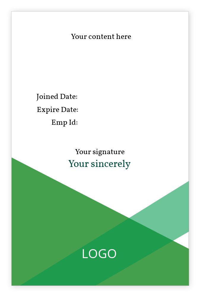 ID cards 85 x 55mm template