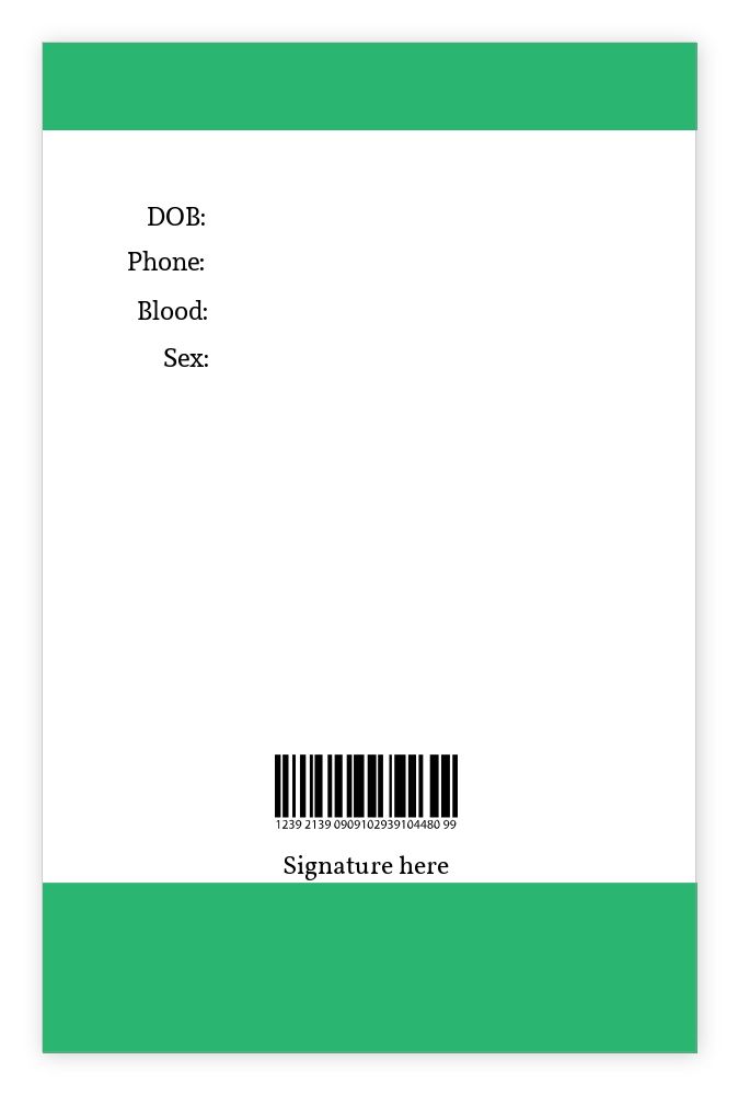 ID cards 85 x 55mm template