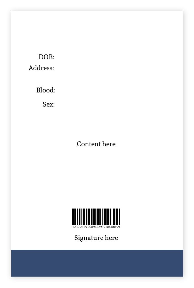 ID cards 85 x 55mm template