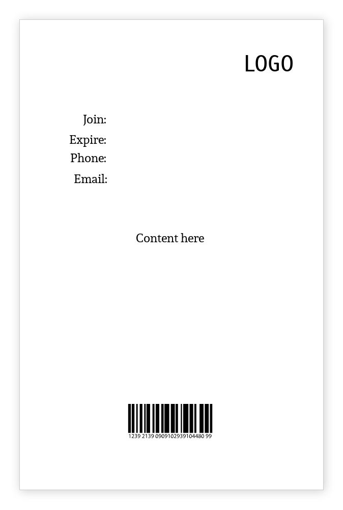 ID cards 85 x 55mm template