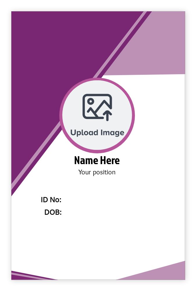 ID cards 85 x 55mm template - Front