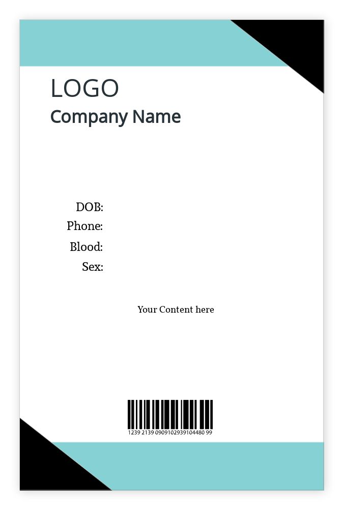 ID cards 85 x 55mm template