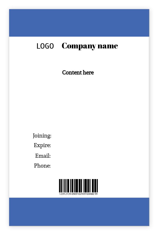 ID cards 85 x 55mm template