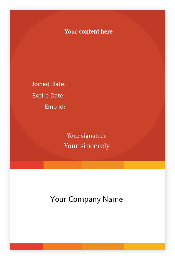 ID cards 85 x 55mm template