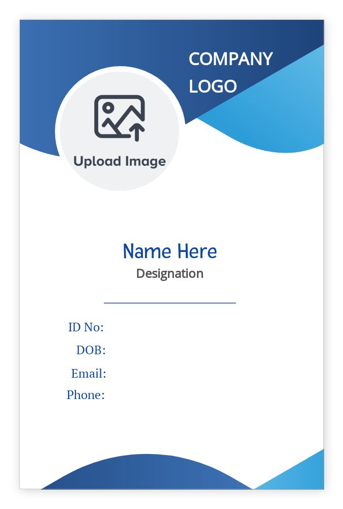 ID cards 85 x 55mm template - Front