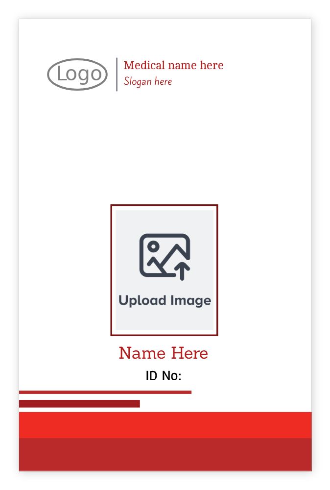 ID cards 85 x 55mm template - Front