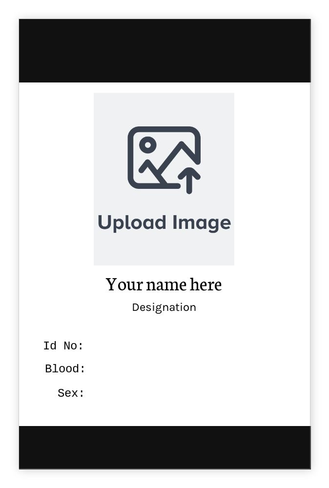 ID cards 85 x 55mm template - Front