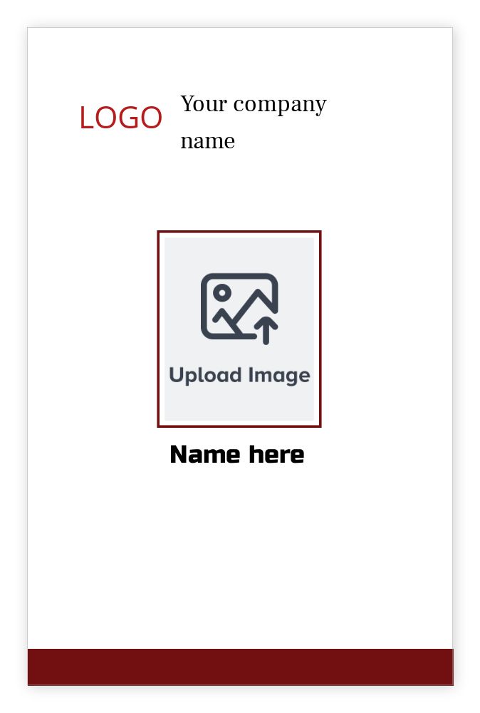 ID cards 85 x 55mm template - Front