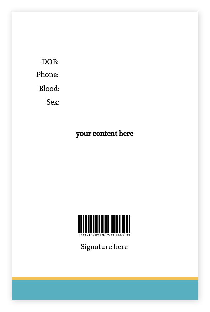 ID cards 85 x 55mm template