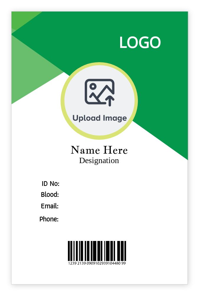 ID cards 85 x 55mm template - Front