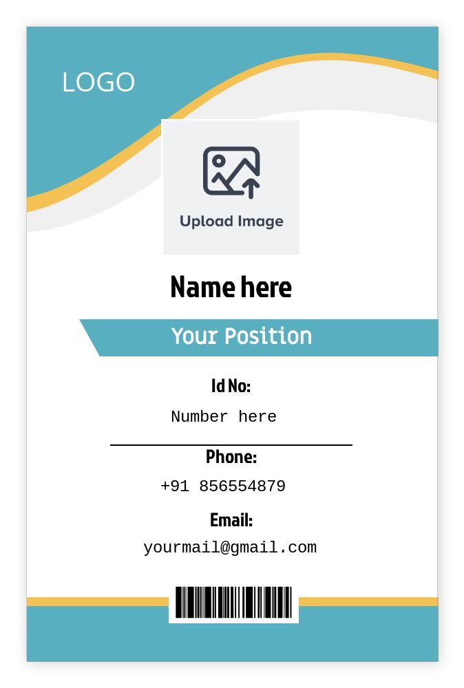 ID cards 85 x 55mm template - Front