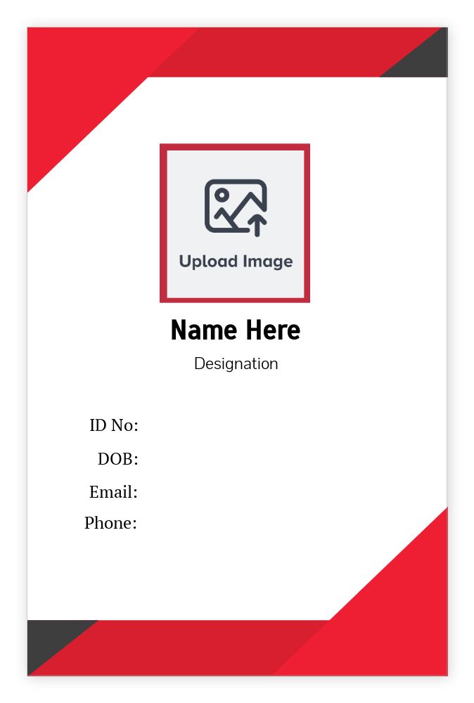 ID cards 85 x 55mm template - Front