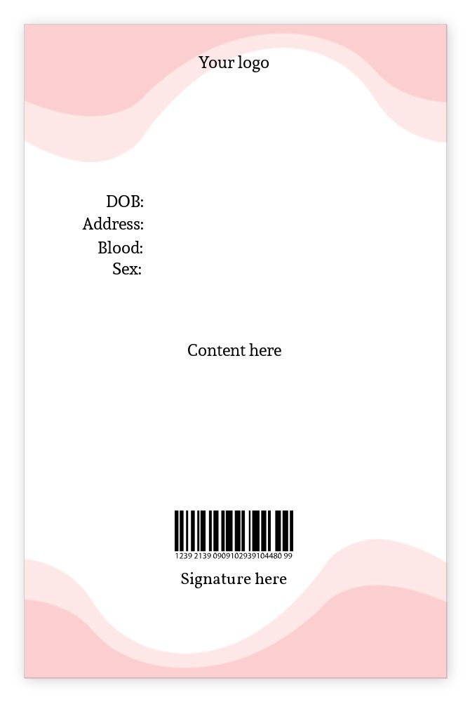 ID cards 85 x 55mm template
