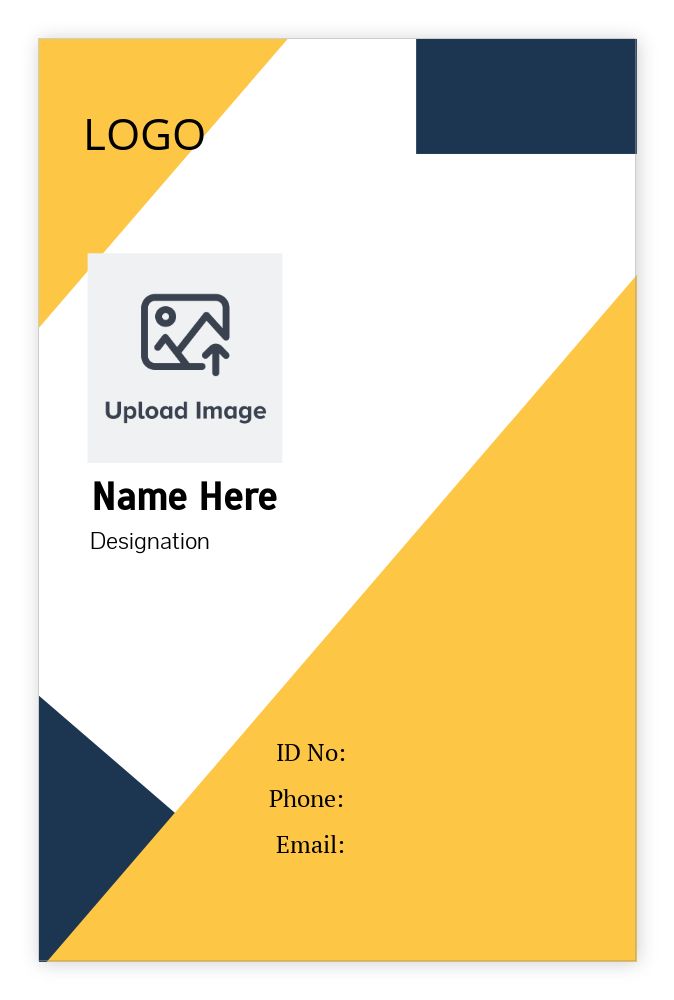 ID cards 85 x 55mm template - Front
