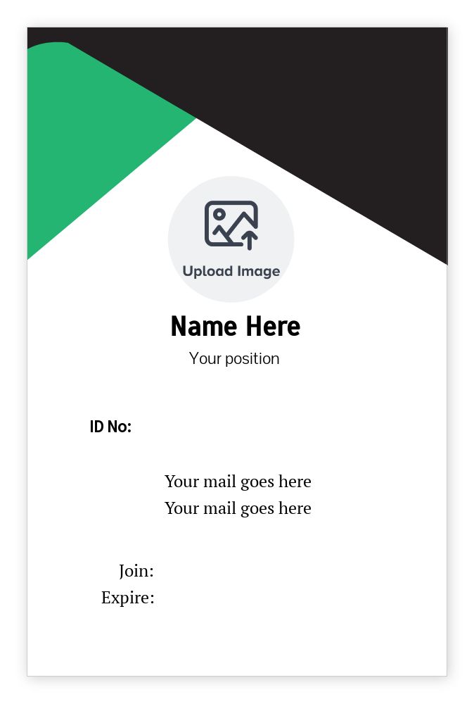 ID cards 85 x 55mm template - Front