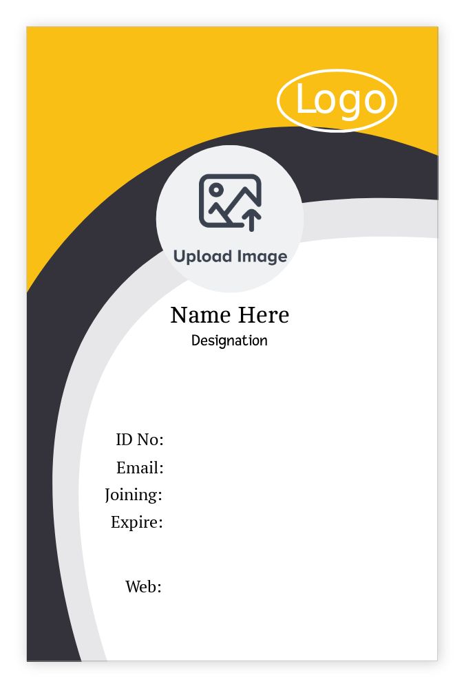 ID cards 85 x 55mm template - Front